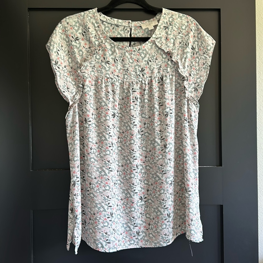 Ladies cap sleeve blouse